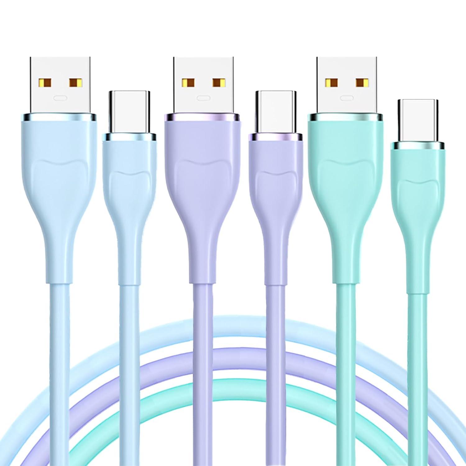 Soft Silicone Type C Charger Cable fast charging